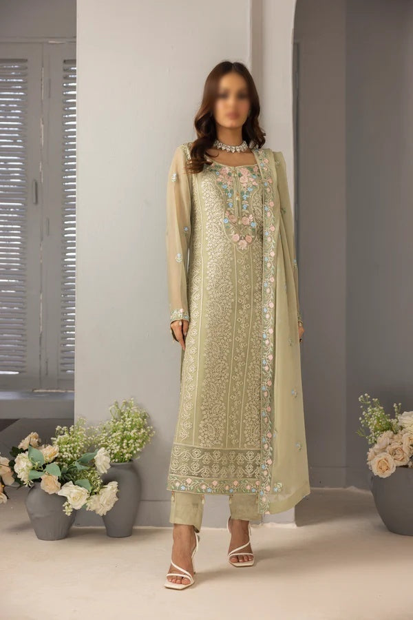 ROOHI 3 PIECE LUXURY EMB CHIFFON BY SOGHAT D-06