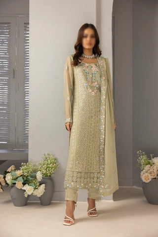 ROOHI 3 PIECE LUXURY EMB CHIFFON BY SOGHAT D-06