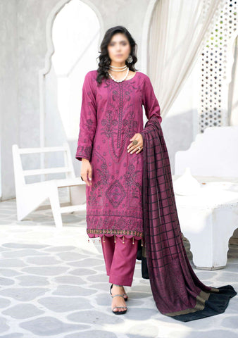 Shabnam Fancy Emb Winter With Shawl Coll:24 By Sobia Waseem D-08
