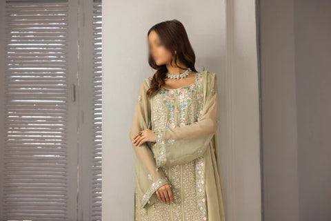 ROOHI 3 PIECE LUXURY EMB CHIFFON BY SOGHAT D-06