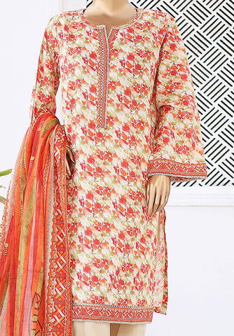 Bin Saeed Printed Lawn Coll"24-3Piece Stitched D-11