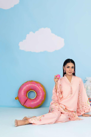 CLOUDS 2 Piece Stitched Printed Crepe Suit D-1