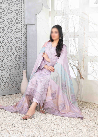 Mabel Un Stitched 3 Pcs Zari Line Emb Fancy Lawn Coll-2025 D 1025