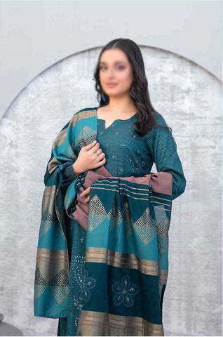 Mabel Un Stitched 3 Pcs Zari Line Emb Fancy Lawn Coll-2025 D 1028