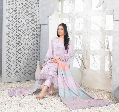 Mable Vol2 Emb Fancy Lawn Emb Banarsi Dupatta Un Stitched 3 Pcs Tawakkal D-1031
