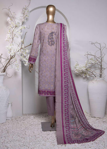 HZ Turkish Jacquard Printed Coll Un-Stitched D-1032