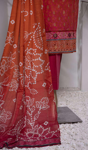 HZ Turkish Jacquard Printed Coll Un-Stitched D-1034
