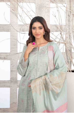 Mable Vol2 Emb Fancy Lawn Emb Banarsi Dupatta Un Stitched 3 Pcs Tawakkal D-1035