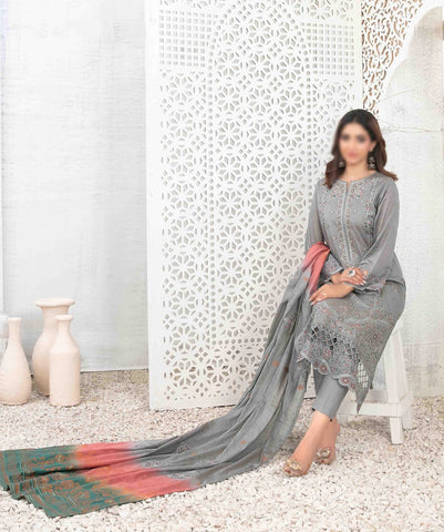 Mable Vol2 Emb Fancy Lawn Emb Banarsi Dupatta Un Stitched 3 Pcs Tawakkal D-1036