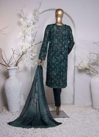 HZ Turkish Jacquard Printed Coll Un-Stitched D-1037