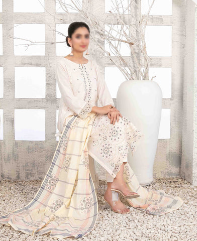 Mable Vol2 Emb Fancy Lawn Emb Banarsi Dupatta Un Stitched 3 Pcs Tawakkal D-1038
