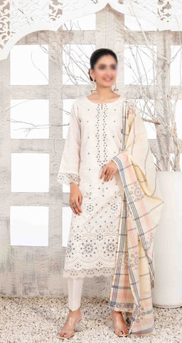 Mable Vol2 Emb Fancy Lawn Emb Banarsi Dupatta Un Stitched 3 Pcs Tawakkal D-1038