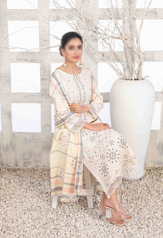 Mable Vol2 Emb Fancy Lawn Emb Banarsi Dupatta Un Stitched 3 Pcs Tawakkal D-1038