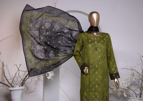 HZ Turkish Jacquard Printed Coll Un-Stitched D-1038