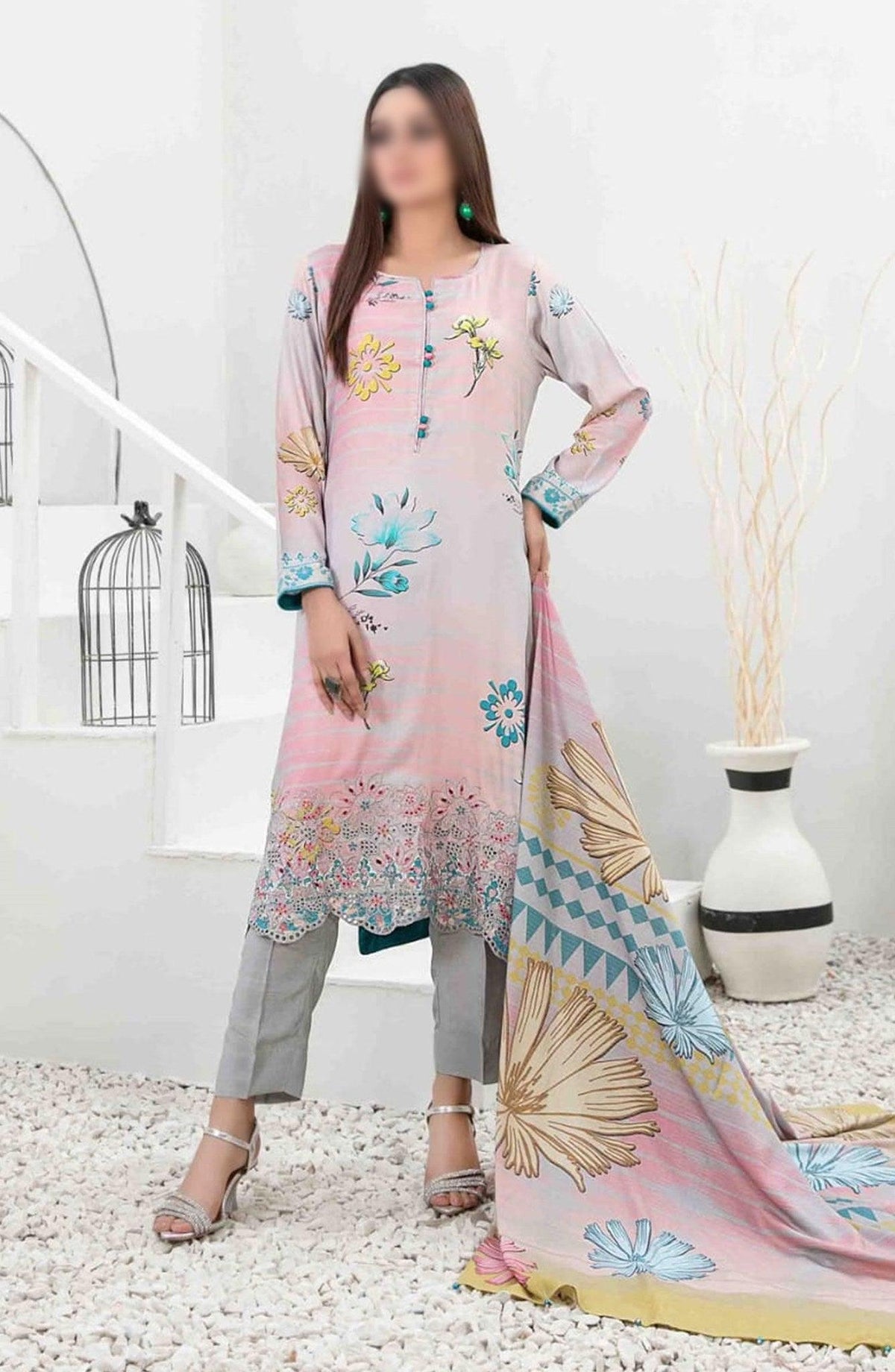 Imza Printed & Emb Linen Coll24 By Tawakkal D-1095
