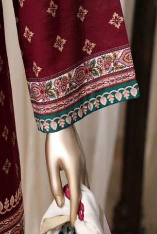 Sadabahar Printed Khaddar Winter collection Stitched 3 Piece Suit D-2