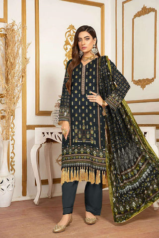 D-10 Libas Digital Embroidered Lawn Un-Stitched 3 Piece