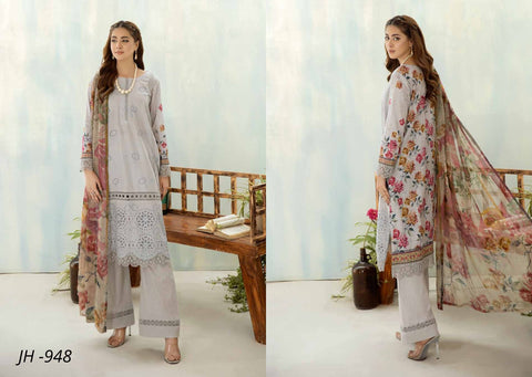 Maya Un Stitched 3 Pics  Chikankari Digital Print Lawn Coll2025 JH948