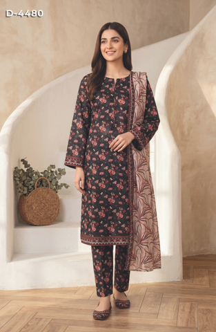 AREEMAN V2 by Shahid Tawakkal | Rotary Printed Lawn 3 Piece Stitched Suit D-1