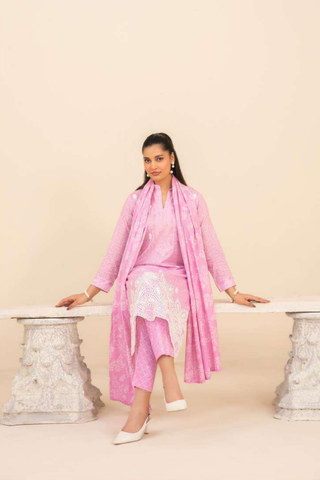 Marin by Tawakkal Fabrics | Embroidered Printed Lawn 3 Piece Unstitched Suit D-4