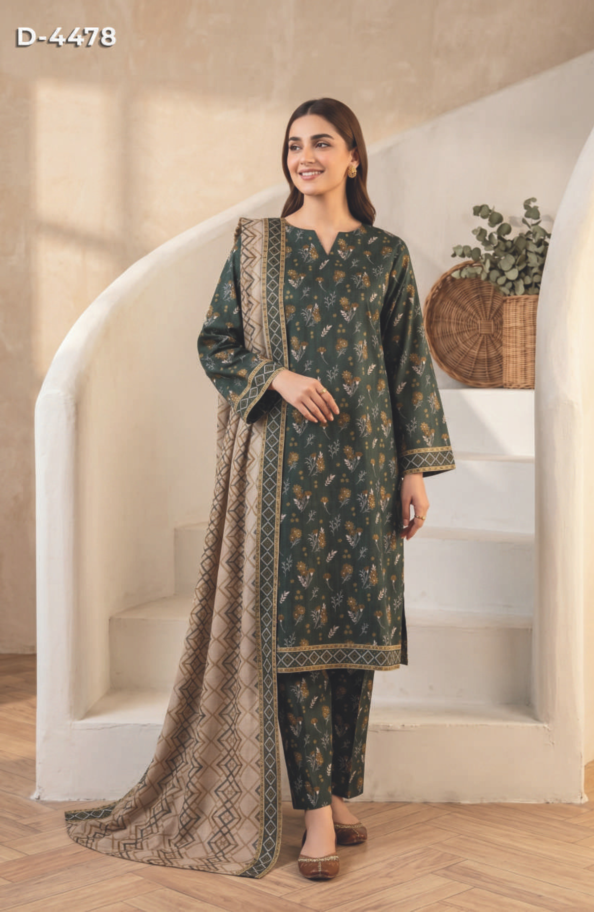 AREEMAN V1 by Shahid Tawakkal | Rotary Printed Lawn 3 Piece Stitched Suit D-5