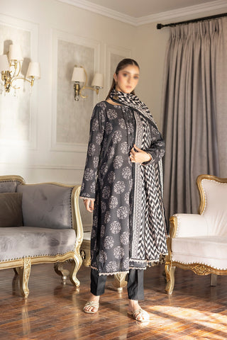 Black & White Vol3 Salina Digital Print Un Stitched 3 Pcs By Regalia Textile D-10