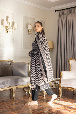 Black & White Vol3 Salina Digital Print Un Stitched 3 Pcs By Regalia Textile D-10