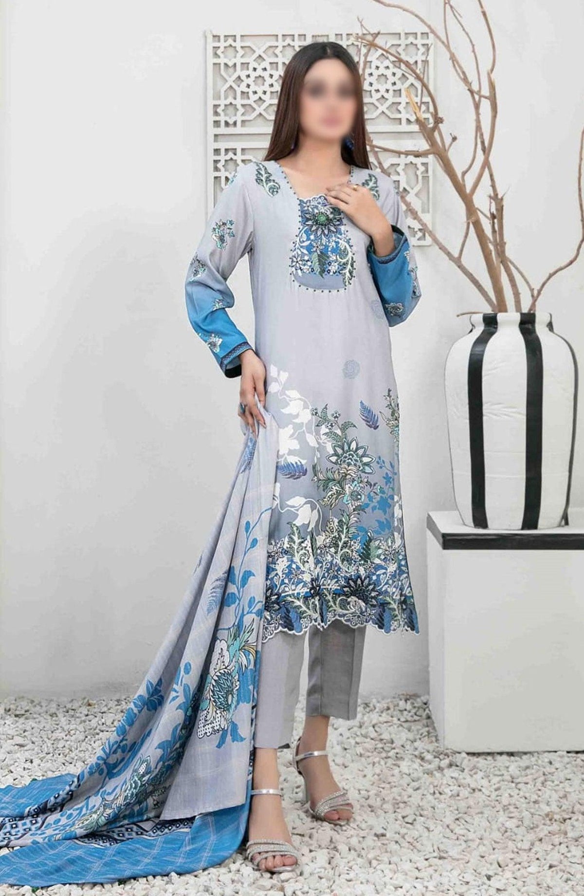 Imza Printed & Emb Linen Coll24 By Tawakkal D-1101