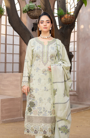 Sehar by Riaz Arts Embroidered Lawn Unstitched 3 Piece Suit Summer Collection D-3