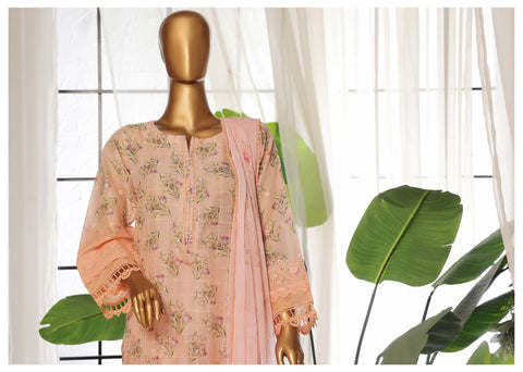 Fusion  Lawn Chikankari Stitched 3 Pcs 2025 Sadabahar D-04