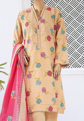 Bin Saeed Printed Lawn Coll"24-3Piece Stitched D-13
