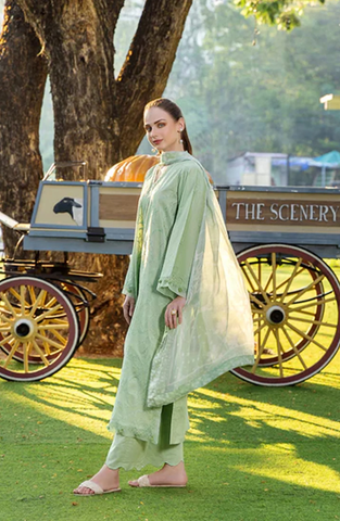 Sole by Sanam Saeed | Embroidered Lawn 3 Piece Unstitched Suit D-4
