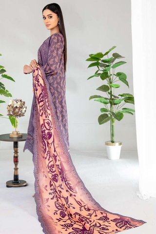 Teyana by Tawakkal Fabrics | Embroidered Digital Printed Lawn 3 Piece Unstitched Suit D-8