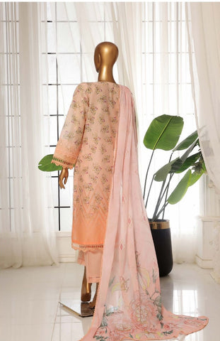 Fusion  Lawn Chikankari Stitched 3 Pcs 2025 Sadabahar D-04