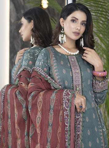 Colors Digital Chiffon Dupatta 3-Pcs Unstitched-V4-24 D-12