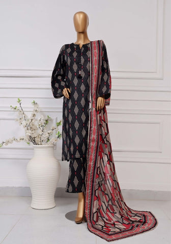 Plain Printed Lawn Vol-04 By Sadabahar D-15
