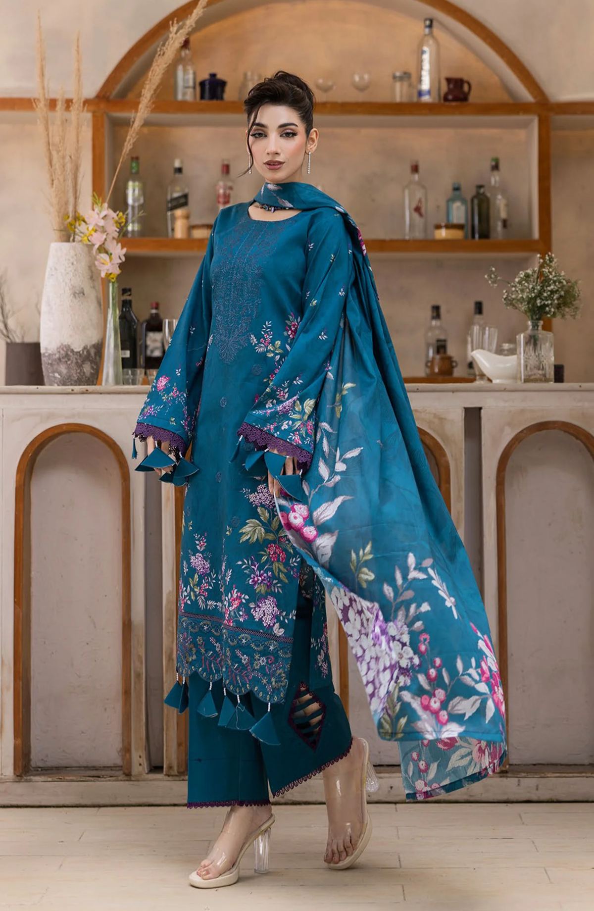 Coco by Panache | Embroidered Lawn 3 Piece Unstitched Suit D-5