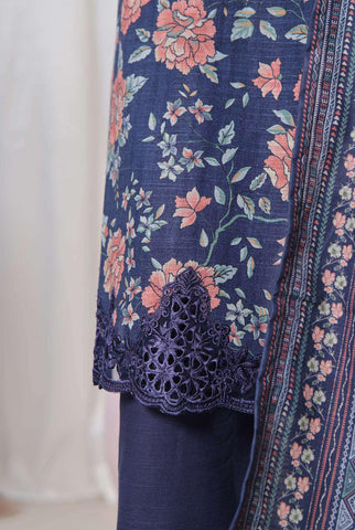 Sadabahar Emb Print Khaddar Coll: Reay To Wear D-12