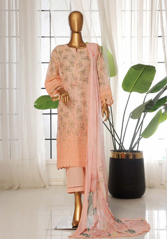 Fusion  Lawn Chikankari Stitched 3 Pcs 2025 Sadabahar D-04
