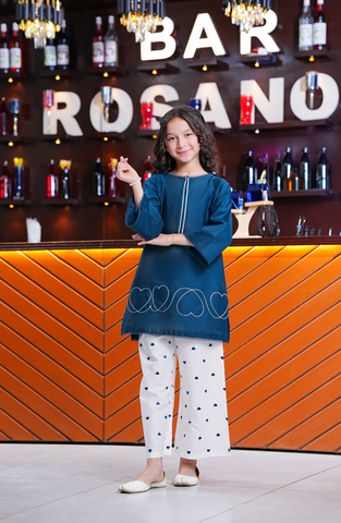 Aloo Meeru Hammi by Amna Khadija | Girls Eid Pret Stitched Suit D-4