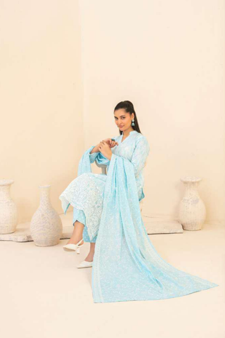 Marin by Tawakkal Fabrics | Embroidered Printed Lawn 3 Piece Unstitched Suit D-5