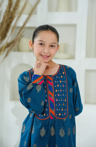 Amna Khadija | Embroidered Cotton Jacquard 2 Piece Stitched Suit D-2