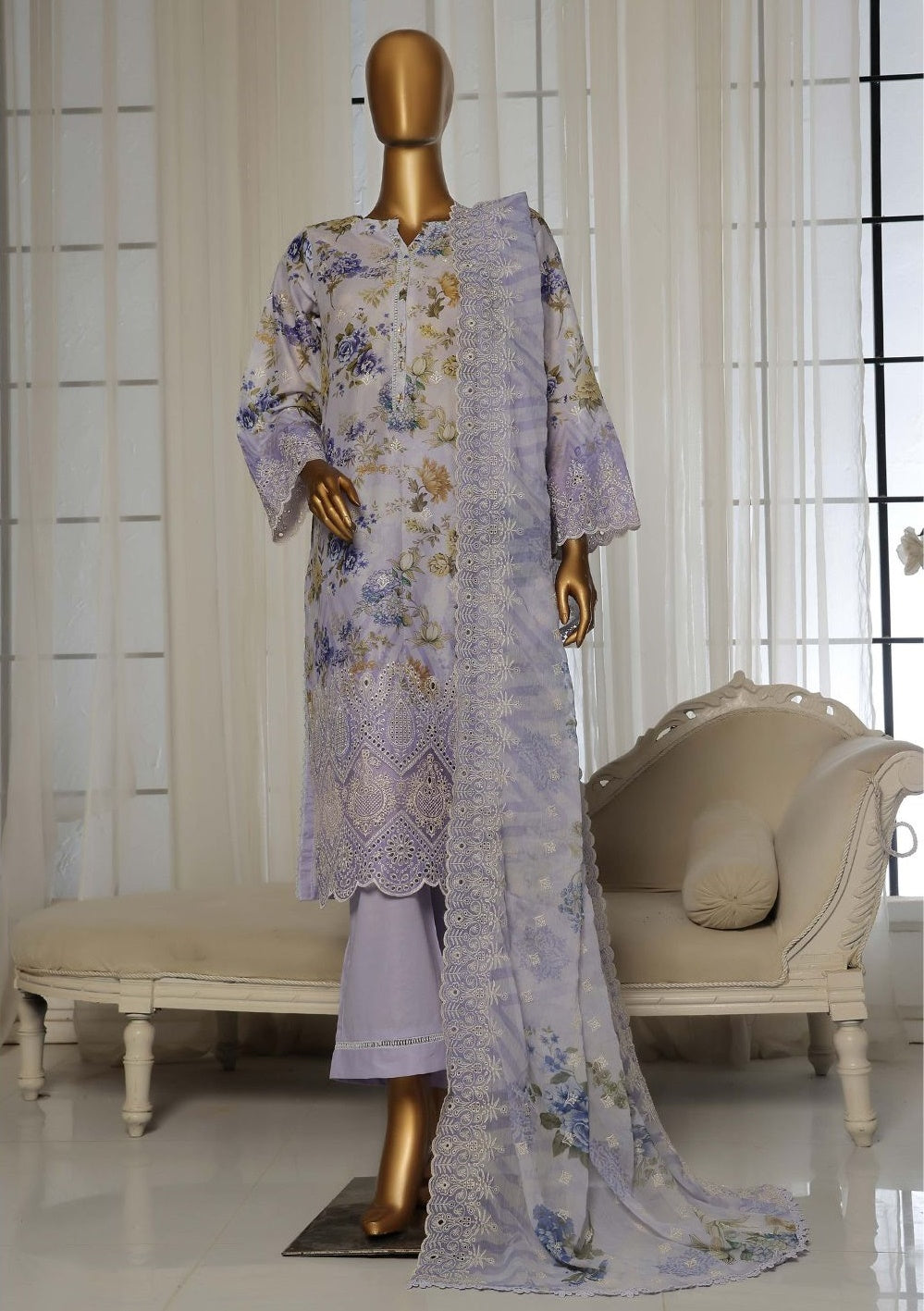 Laser Fusion Chikankari Collection By Sadabahar D-07