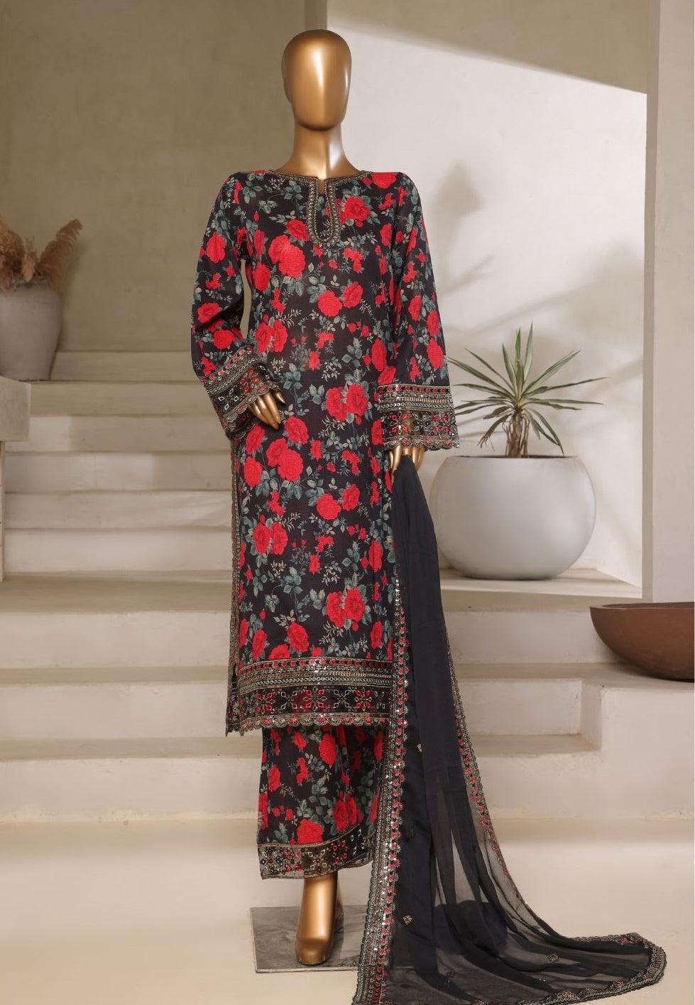 Malika Embroidered Lawn Volume 5 By Sadabahar D-4