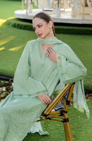 Sole by Sanam Saeed | Embroidered Lawn 3 Piece Unstitched Suit D-4