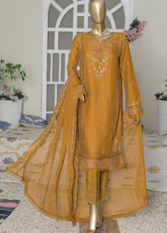 D-MARI GOLD 132-HZ Textiles Embroidered Formal Chiffon RTW Coll'23 Vol 02 3 Piece Stitched