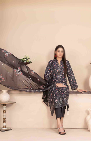 Mira Nur  Embroided Digital Print Un Stitched 3 Pcs By Tawakkal D-1364