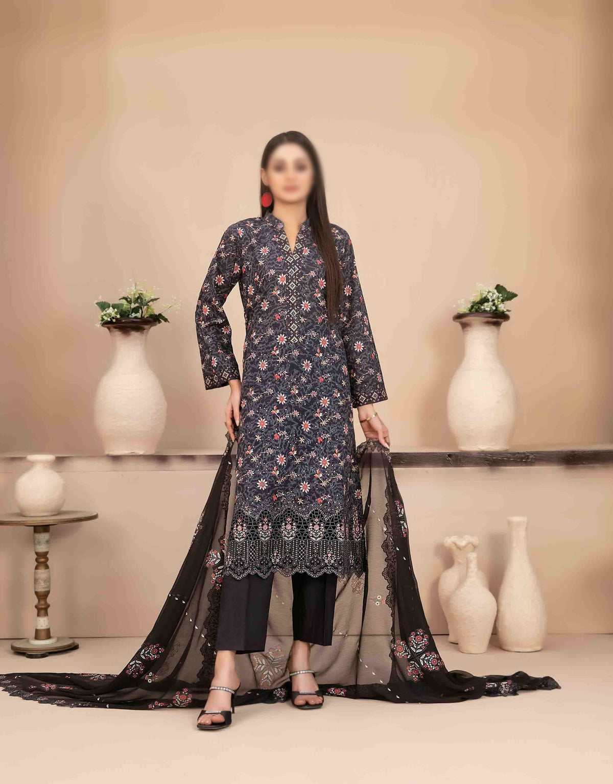 Mira Nur  Embroided Digital Print Un Stitched 3 Pcs By Tawakkal D-1364