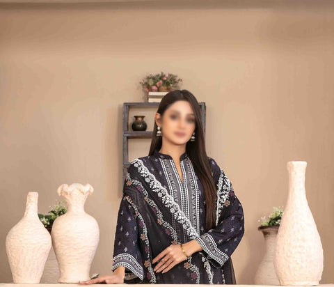 Mira Nur  Embroided Digital Print Un Stitched 3 Pcs By Tawakkal D-1365