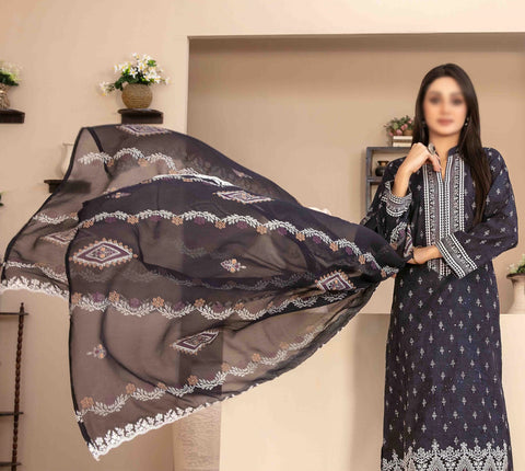 Mira Nur  Embroided Digital Print Un Stitched 3 Pcs By Tawakkal D-1365